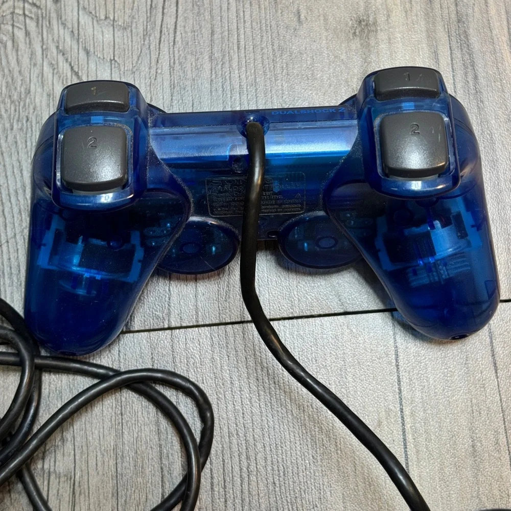 Sony for Playstation 2 Official Controller DualShock 2 Gamepad Ocean Blue Tested